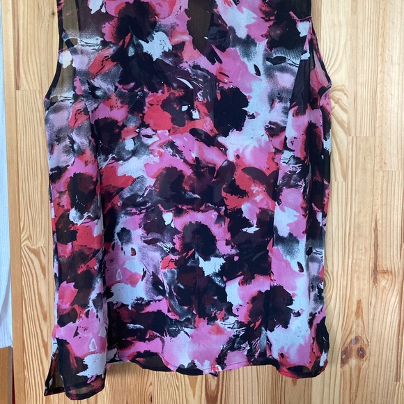 🛍️ 2/$15 🛍️ Dex floral semi-sheer buttonup blouse (S) - Picture 3 of 4
